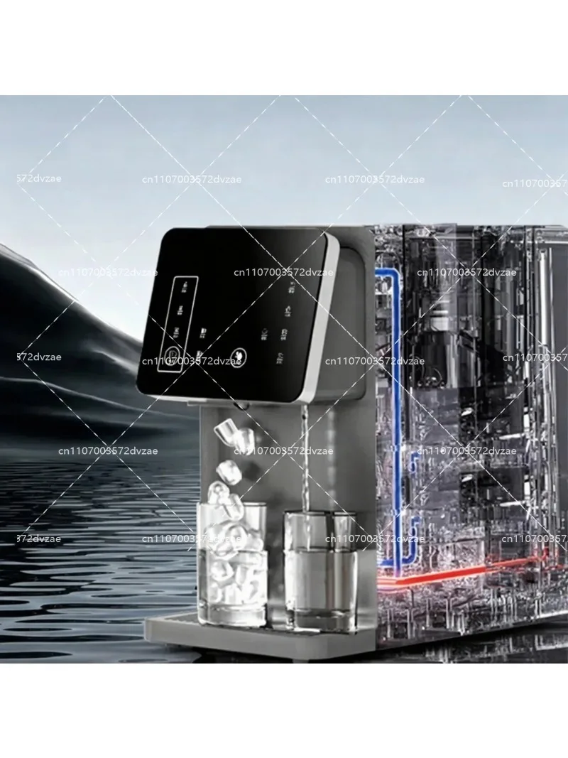 Office Ice Maker Water Dispenser Machine 3-in-1 Cold Hot Water Cube Maker Countertop