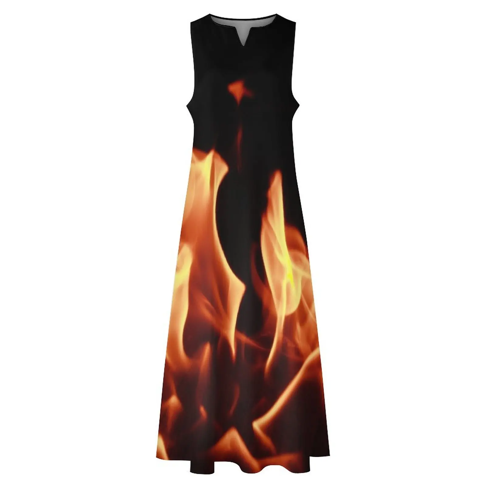 Langes Kleid mit Feuerflammenwirkung, sinnliches sexy Kleid für Damen, Abendkleider, luxuriöses 2025, Sommer-Overall-Kleid für Damen