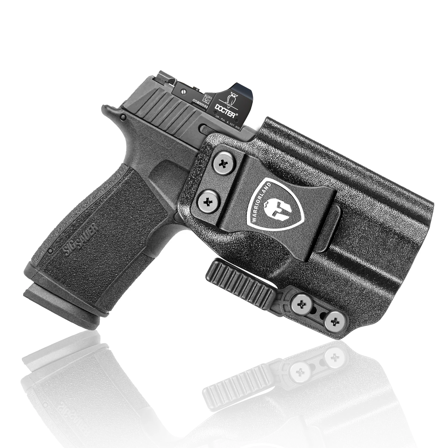 Warriorland SIG P365X-Macro iwb kydex ซองหนังพร้อมกรงเล็บและการตัดออปติก: P365XMACRO Sauer ด้านในคาดเอว