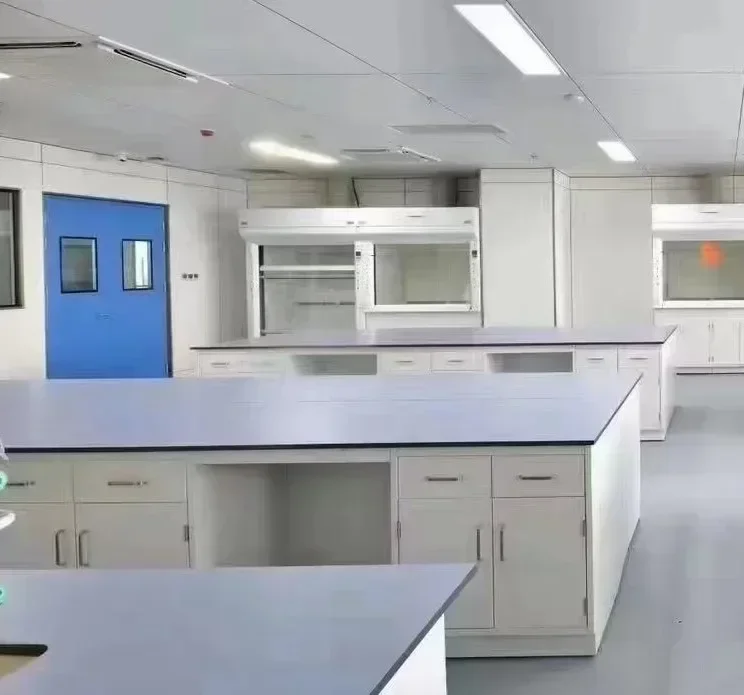 طاولة جزيرة مختبر فولاذية عالية الجودة مقاومة للمواد الكيميائية ومقاومة للماء لغرفة المختبر #1