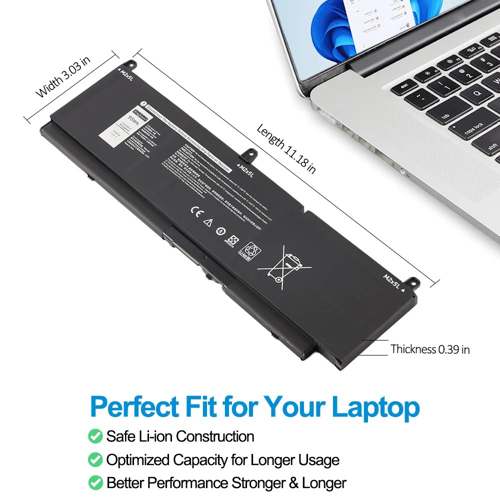 Bateria do laptopa KingSener 95WH PKWVM do DELL Precision 7550 7560 7750 7760 Series P44E P93F C903V CR72X 17C06 0CR72X — zdjęcie produktu 4