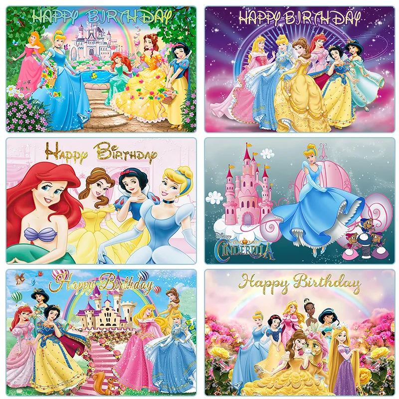 Disney Princess Theme Photography Background White Snow White Girl Dream Fairy Fairy Birthday Party Decoration Baby Gift Meeting