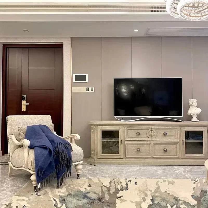 

Тумба под телевизор в стиле американского деревенского архитектурного возрождения для гостиной