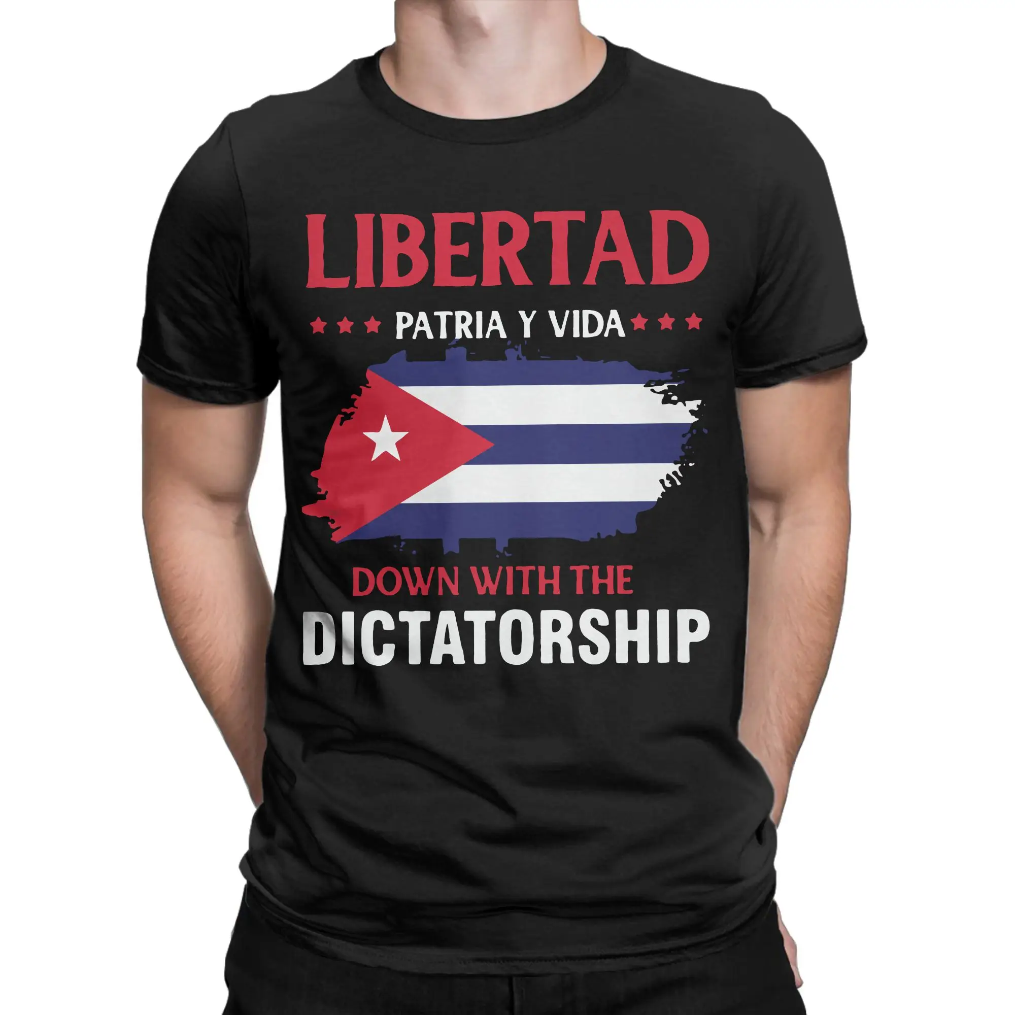 Liberted Patria Y Vida Viva Cuba T Shirt Men Women's Cotton  T-Shirt  Flag of Cuban Tee Shirt Short Sleeve Clothing New Arrival