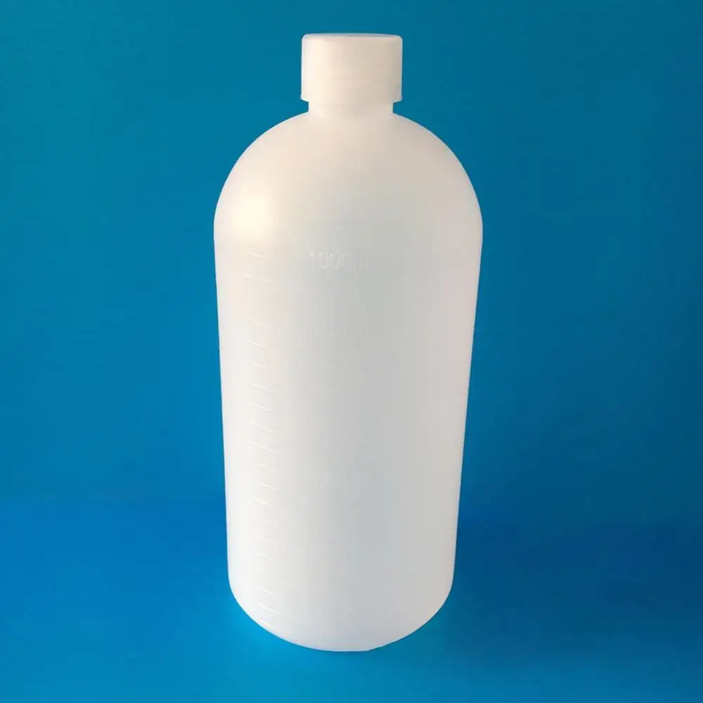 1000ml Cylinder Clear Plastic Chemical Storage Reagent Bottle Case Container