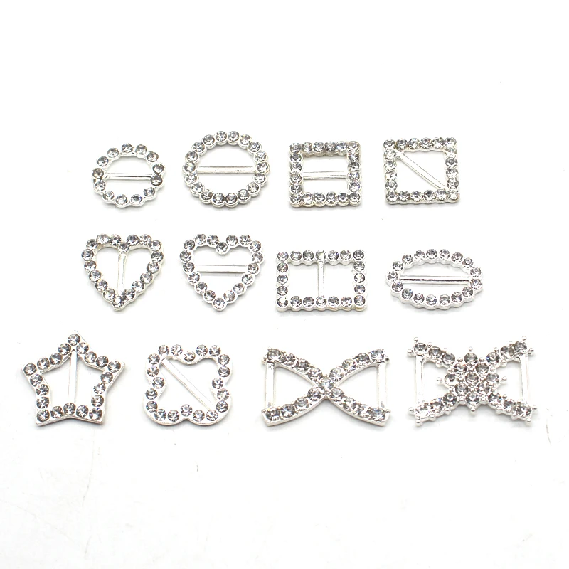 Shiny 28*45MM 5Pcs Crystal Rhinestone Brooch Accessories DIY Wedding Invitation Card Wine Glass Gift Box Creative Decoration
