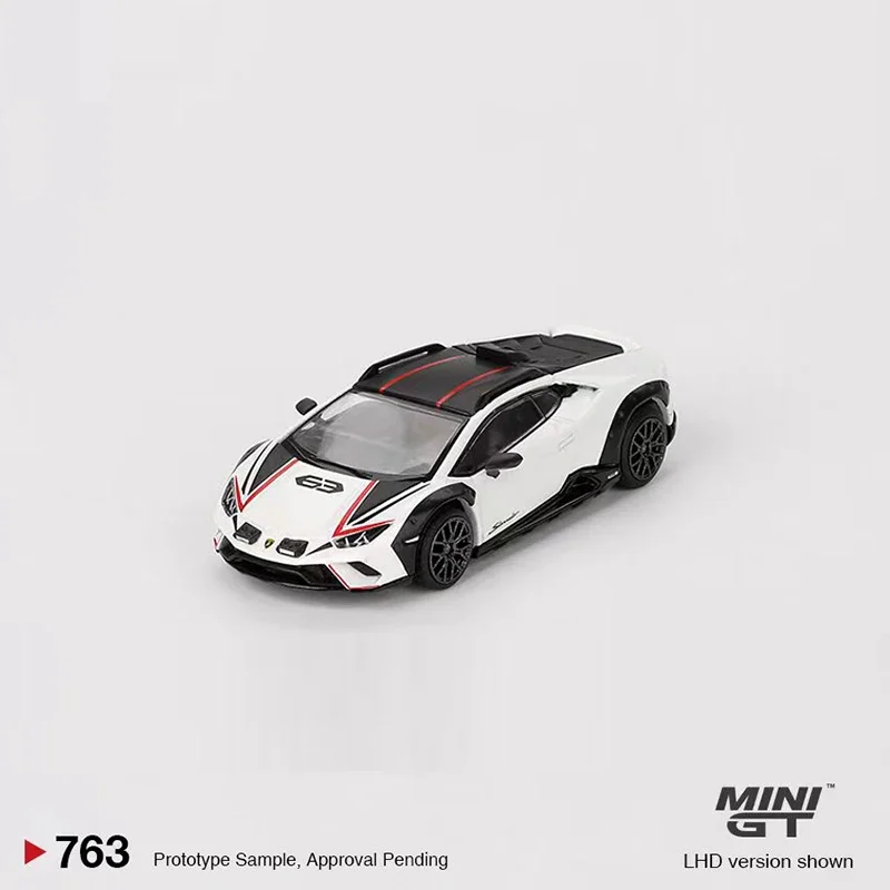 MINIGT 1:64 Model Car Lambor Huracan Sterrato Alloy Die-Cast Sport Vehicle Bianco Asopo #763