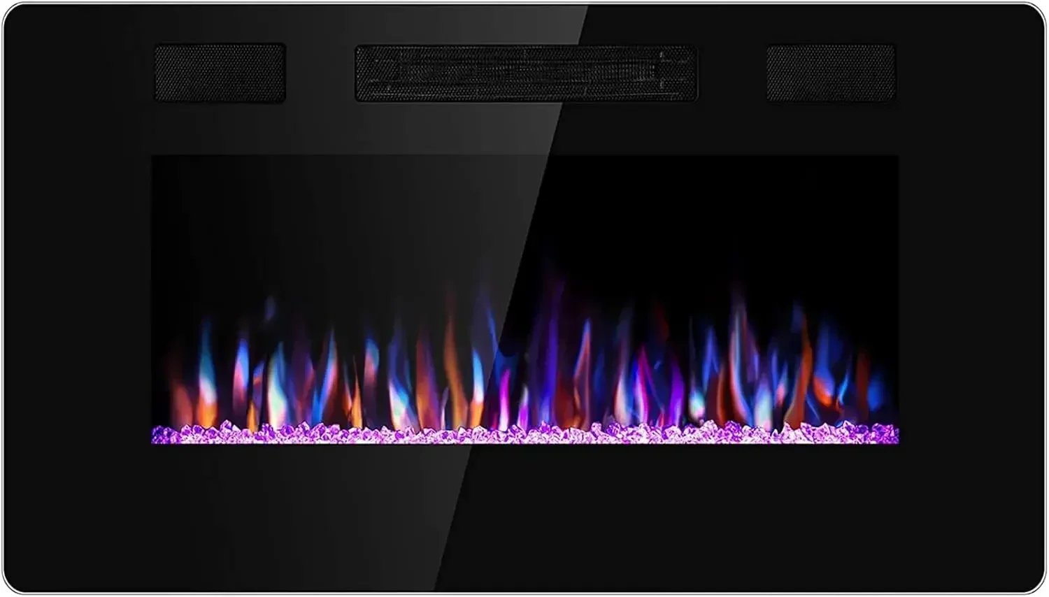 30 Inch Electric Fireplace in-Wall Recessed and Wall Mounted, Fireplace Heater and Linear Fireplace with Multicolor Flame