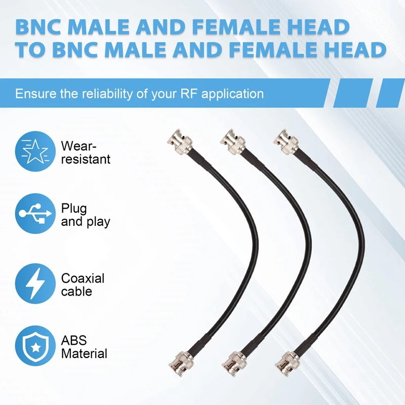 RG58 ปลั๊ก BNC ชาย BNC ชายปลั๊ก CRIMP Connector COAX สายจัมเปอร์สาย Oscilloscope สัญญาณสาย