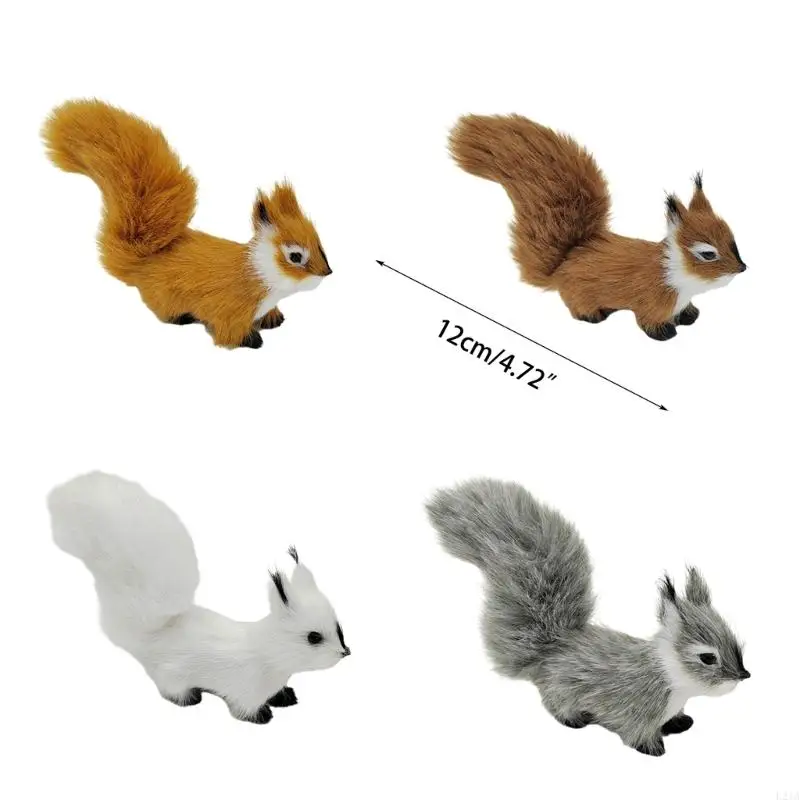 2025 New Artificial Squirrels Craft Simulated Stuffed Animal Plush Toy for Tree Ornaments