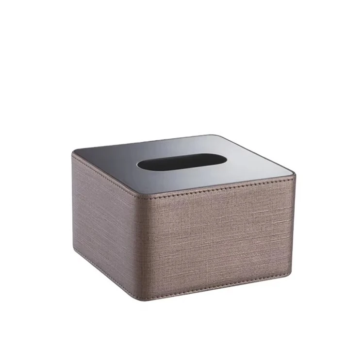 المورد الصيني عالي الجودة صندوق مناديل جلدية فاخر لفندق بلازا فاخر عالي الجودة #1