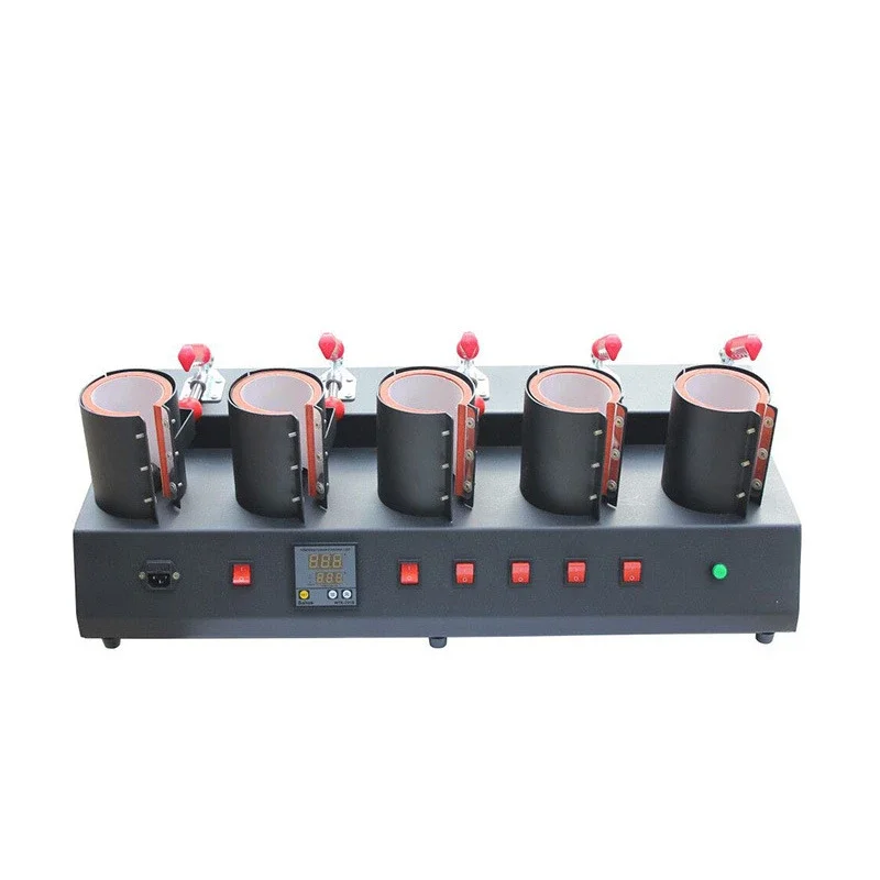 

Five-hole single table baking cup machine batch printing mug five-station in one baking cup machine mug heat transfer
