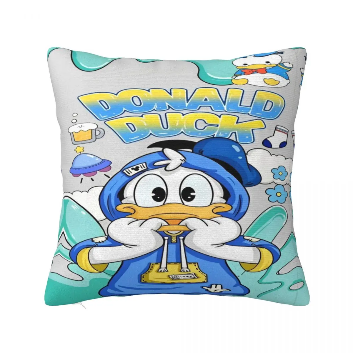 Decorative Pillowcase Donald Duck Merchandise Home Throw Pillow Case Cover Square Multi Size Dropshipping