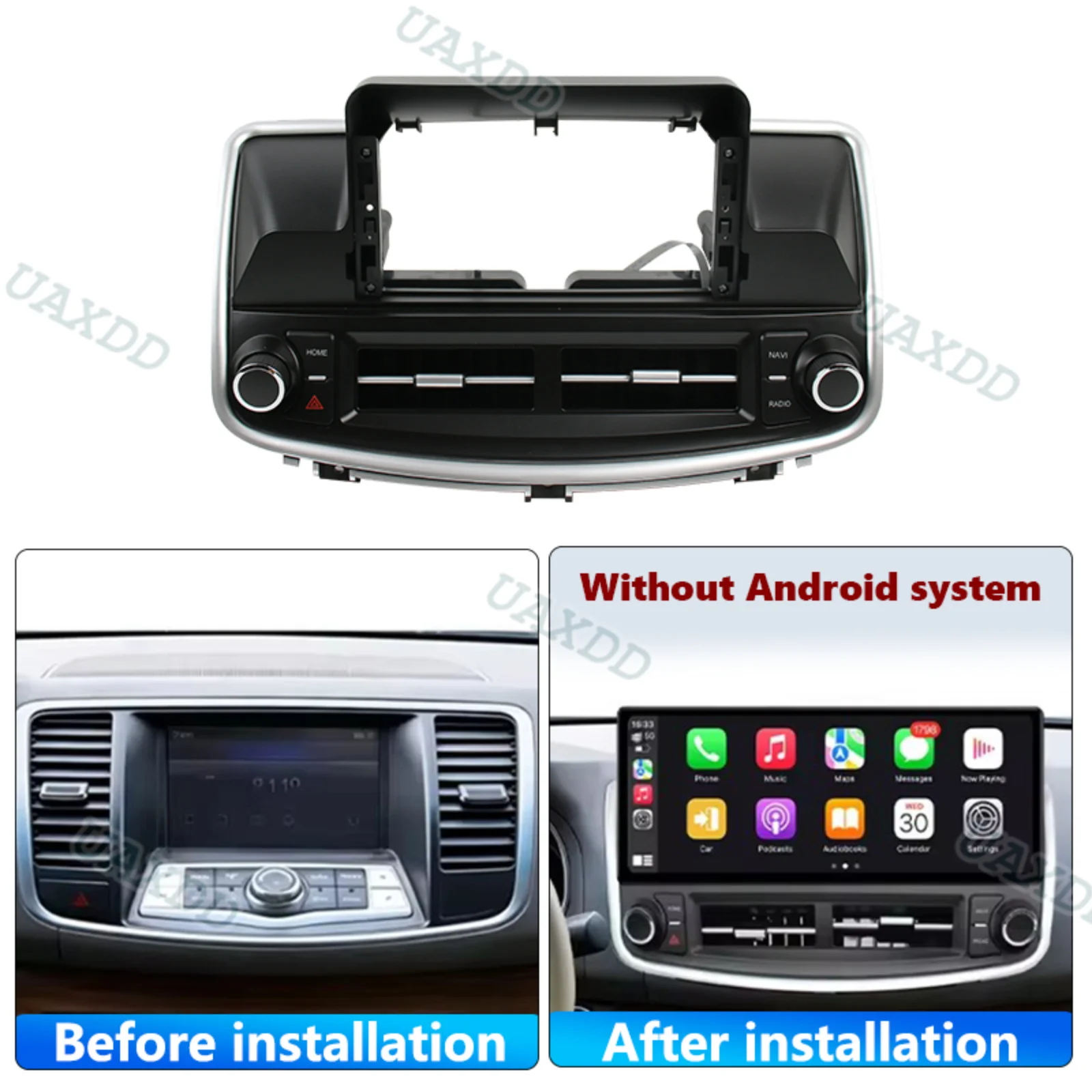 12.3INCH 2Din Car interior Automotive For 2008-2012 Nissan TEANA frame fascia center console plastic accessories panel dashboard