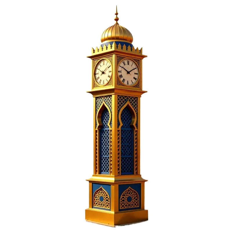 Exit landscape bell tower tower clock Four-sided clock Outside waterproof standing clock Automatic timing  Square bell