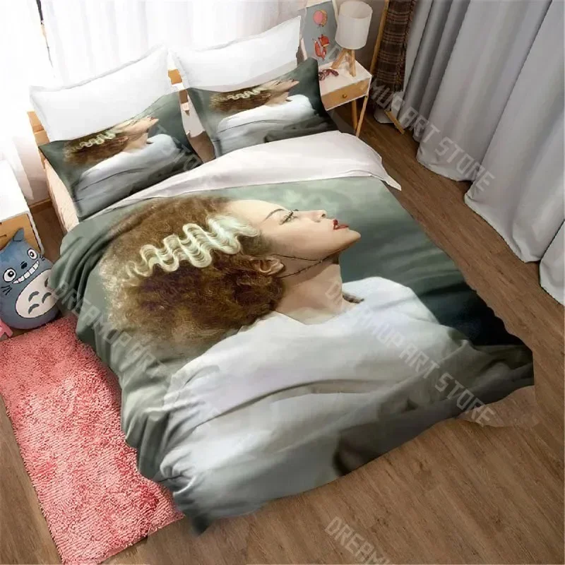 Exquisite 3D Print B-Bride Of Frankenstein Bedding Set Boys Girls Twin Queen King Size Duvet Cover Pillowcase Bed Boys Adult Bed