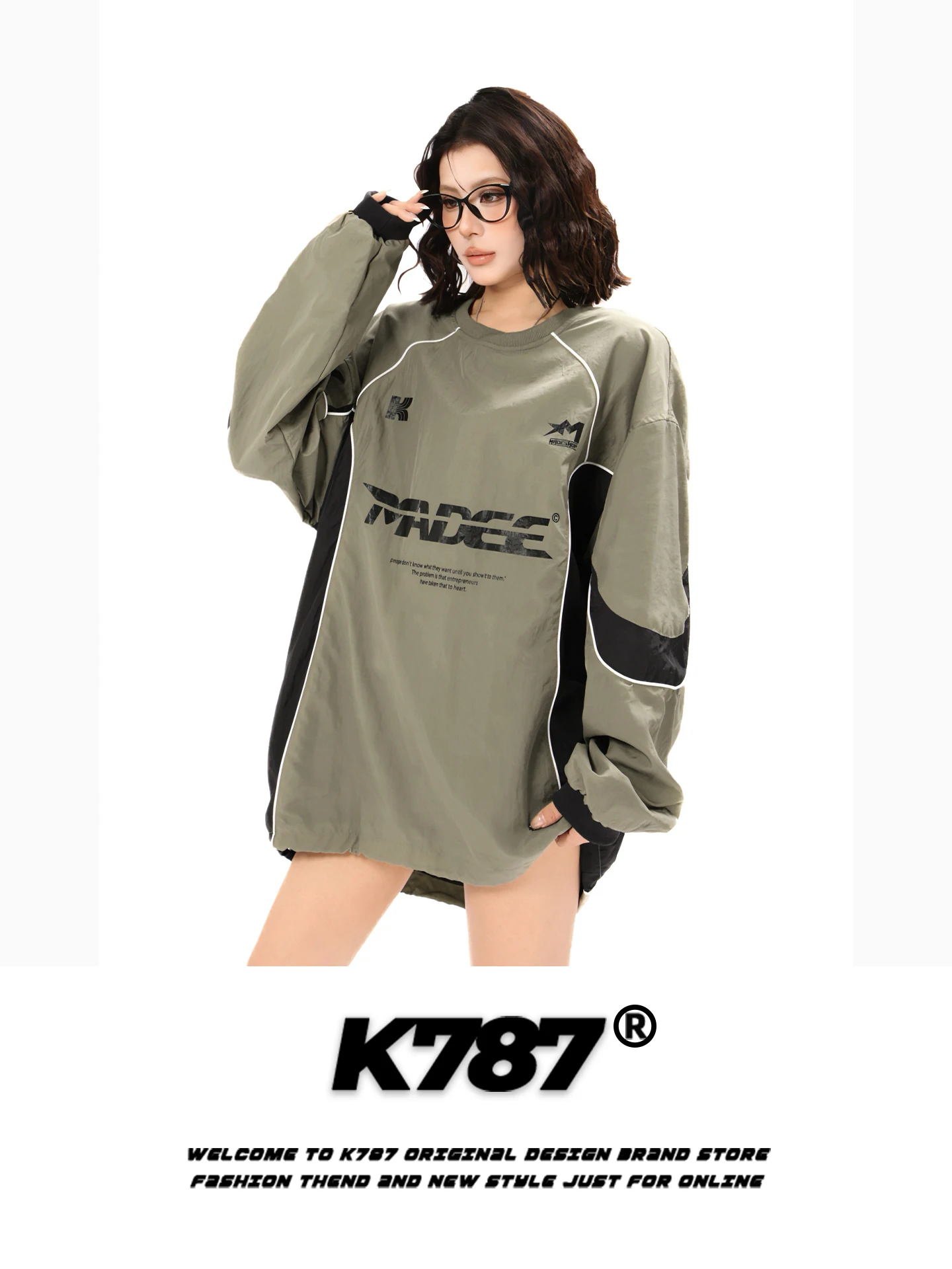 

K787 Американский уличный стиль: цветной оверсайз худи для пар, повседневная модная верхняя одежда для осени и зимы, теплая.