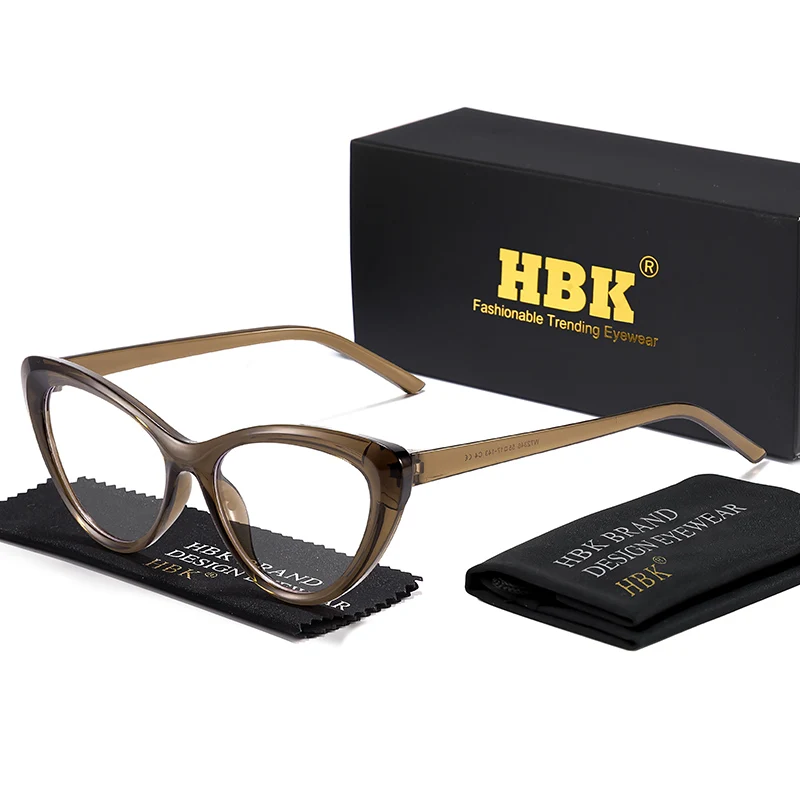 

HBK Vintage Cat Eye Glasses Women Frames Myopia Prescription Reading Glasses Frames Men Anti Bluelight Computer Glasses