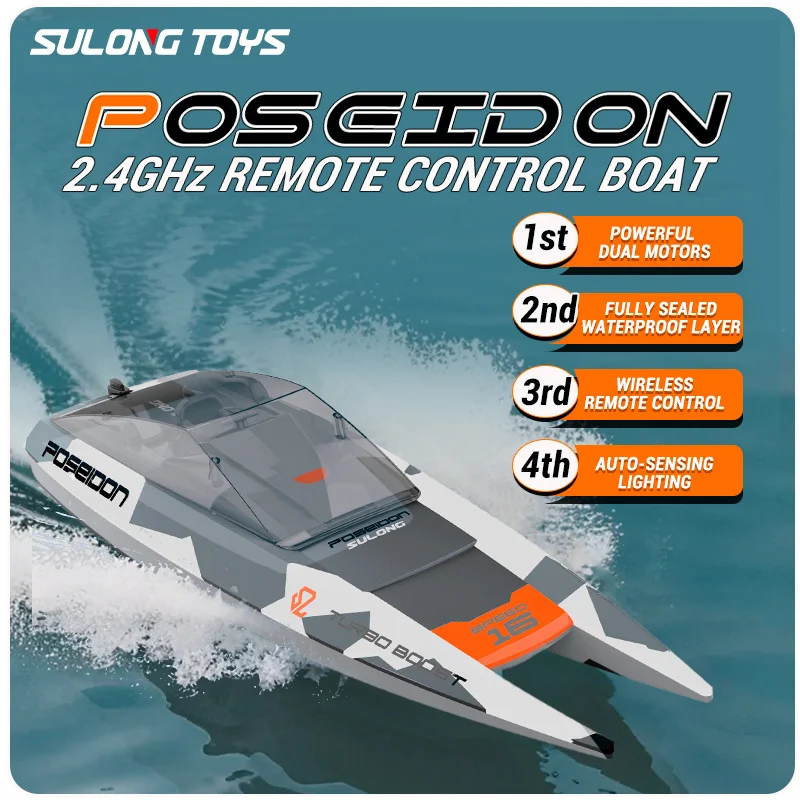 SL-8026A Poseidon 2.4G RC Speedboat - Wireless Electric, High-Speed Water Toy Model