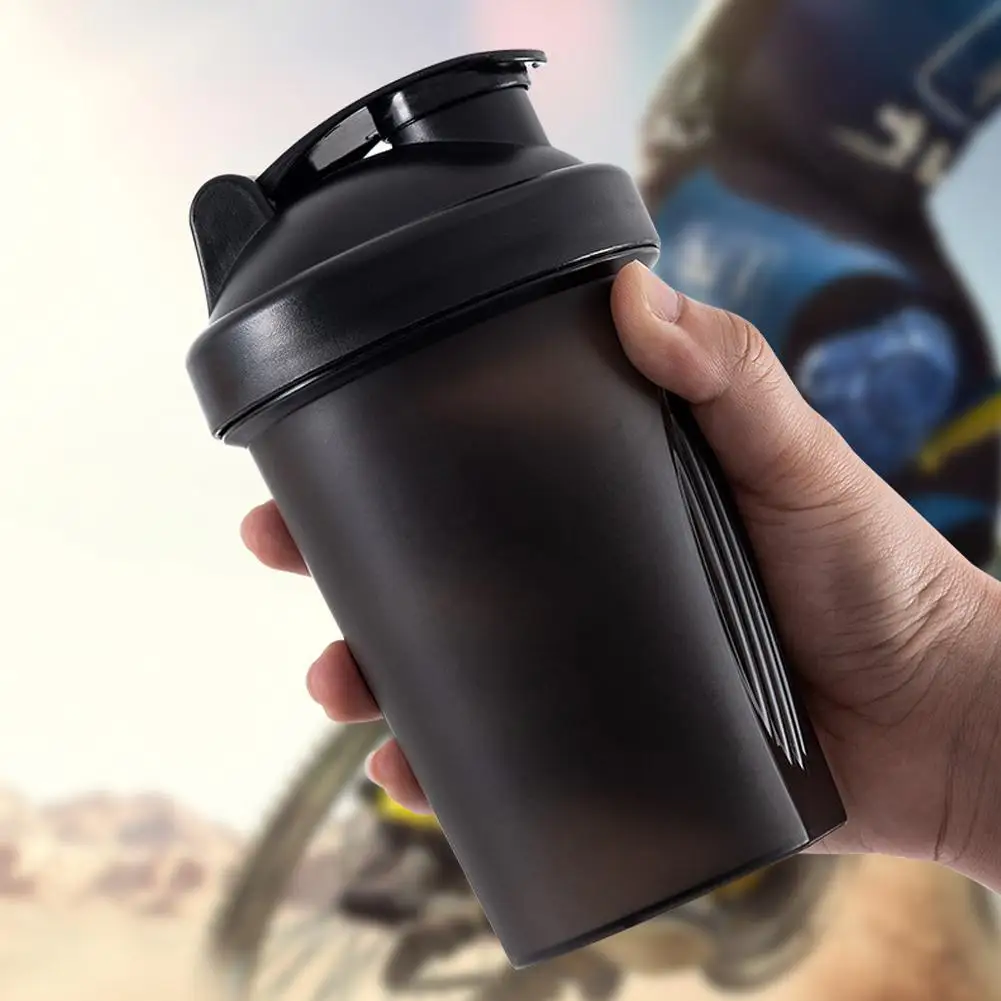 Shaker Cup Sports Portable Convenient Stirring Cup 400ml Plastic Shakers Bottle Adults Drink Water Accessories