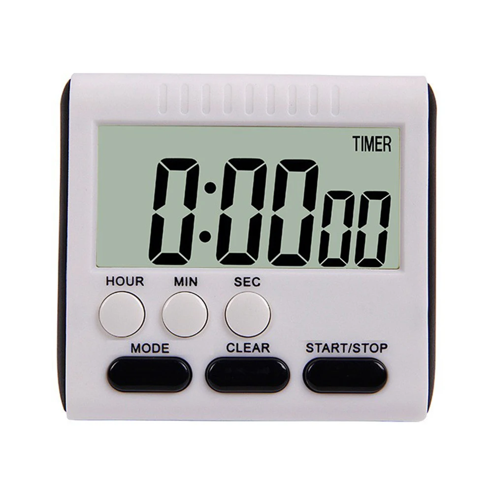 Practical Magnetic Digital Timer LED Clock Countdown Alarm Easy to Read Display Foldable Stand Durable Material