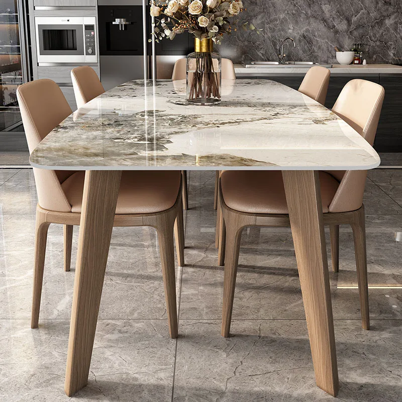 Coffee Kitchen Dining Table Chairs Luxury Modern Nordic Lounge Designer Dining Table Marble Restaurant Mesa Salon Furniture