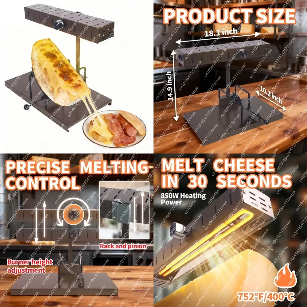 New Fully Automatic Cheese Melter Table Top With Adjustable Rack Lightweight for Restaurants