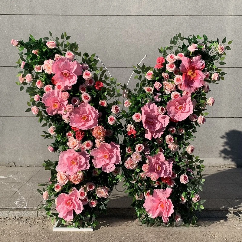 Fondo de Pared de Flores Artificiales Personalizable, Hilera de Flores Artificiales, Bola de Flores, Fábrica de Origen, Arco de Boda