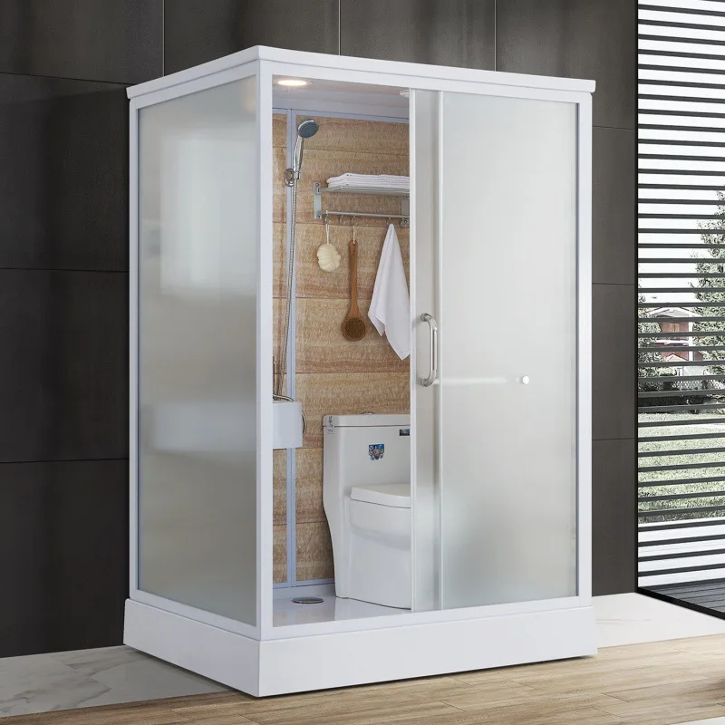 Factory Direct 2026 Integral shower room Integrated toilet Household sliding door bathroom Rural toilet Bathroom