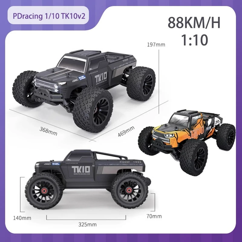 

PDracing TK10v2 RC Cars 1/10 полномасштабный большой размер бесщеточный 4s водонепроницаемый 4WD RC высокоскоростной 88 км/ч дрифт-автомобиль игрушечный автомобиль модель подарок