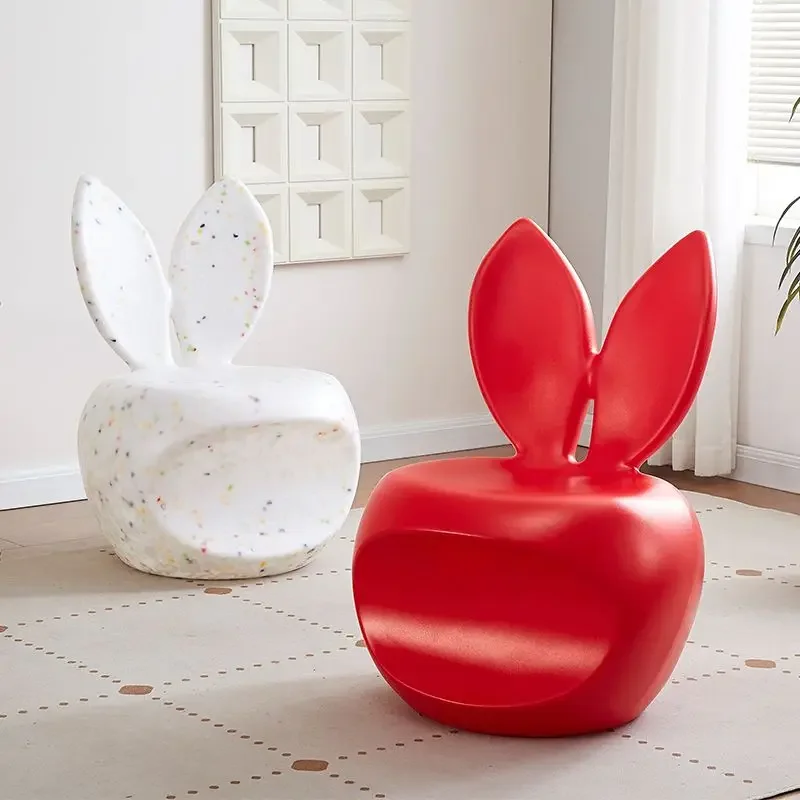 

Rabbit Short Stool Household Shoe Changing Stools Small Ottomans Living Room Furniture Decoration Animal Stool Creative Chairs