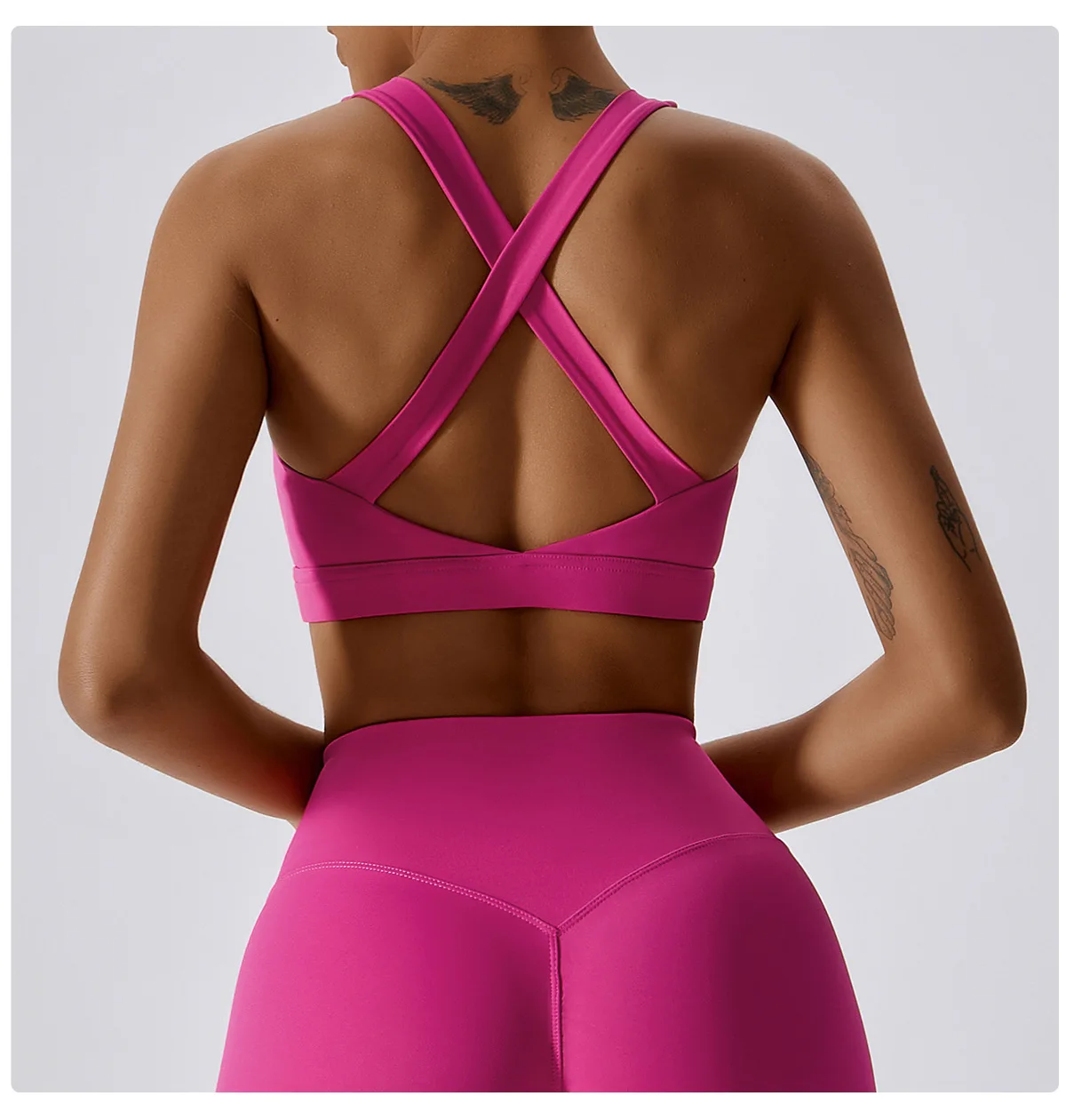 Frauen Cross Strap Sport BH Top Frauen Push-up Sport BH Yoga Gym Crop Top Büstenhalter Fitness Top Sport BH atmungsaktive BHs – Detail 13
