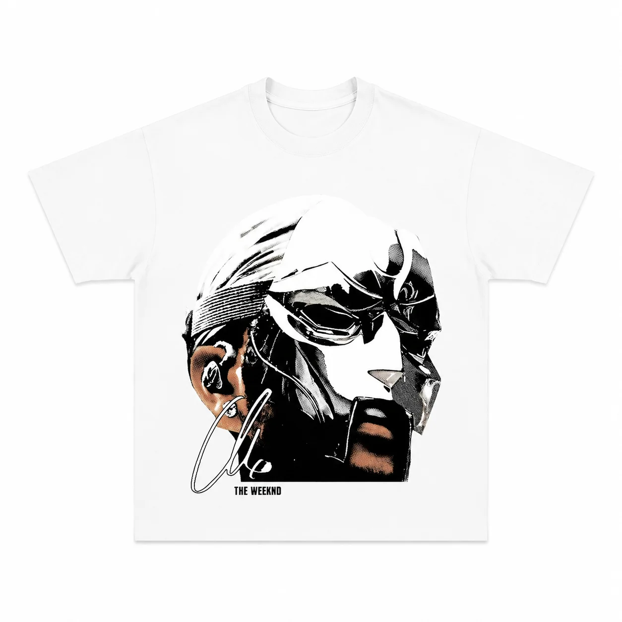 Hot The Weeknd Masked Retro Music Star T-Shirt Men's Clothing Women's Vintage R&B Inspired Graphic Print Casual Cotton Tee Tops