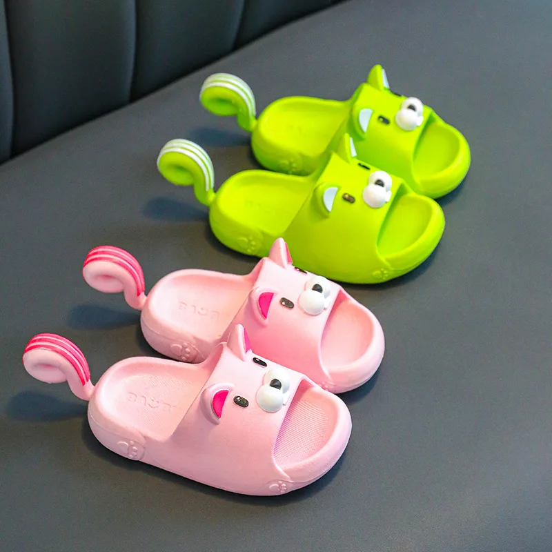 Children Slippers Boys Summer Cartoon Indoor Home Slippers Anti Slip Soft Bottom Kids Shoes Baby Girl Bathroom Slides Flip Flops