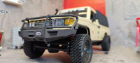 Front bumper with led cover For 1/12 MNRC MN MODEL  MN82 MB82S Land cruiser LC79 LC70 Off road Car
