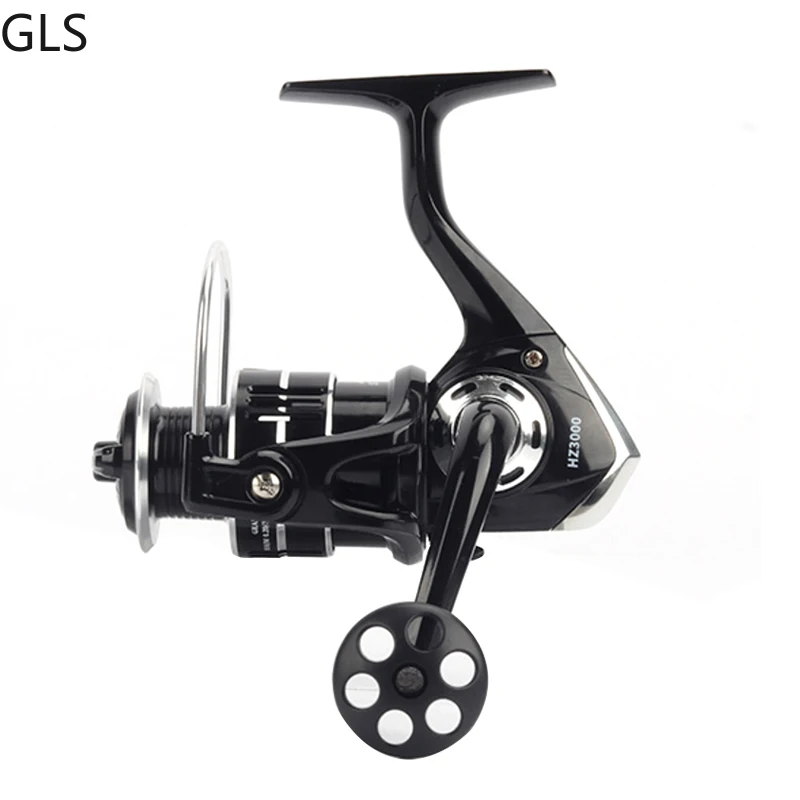 GLS New HZ 1000-7000 Series Full Metal Spool Fishing Reel Left/Right Interchangeable Black Spinning Wheel Fishing Tackle