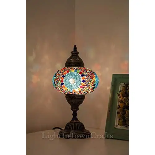 2021 Table LAMP English Moroccan Tiffany Mosaic Lantern Night Art Decor Lamp Unique Gift Lampshade Customize Home Fixture 1 Big