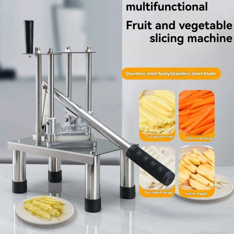 

Ручная машина для французского фритюре, коммерческая машина для резки овощей, фруктов, мяса, овощей, машина для резки картофеля и овощей из нержавеющей стали