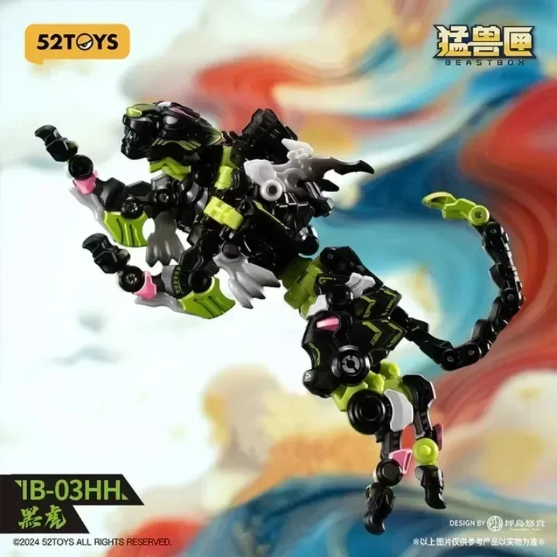 Op voorraad Actiefiguur 52TOYS Transformation INFINITYBOX-serie IB-03HH Black Tiger Limited Edition Mecha en Cube-vervorming