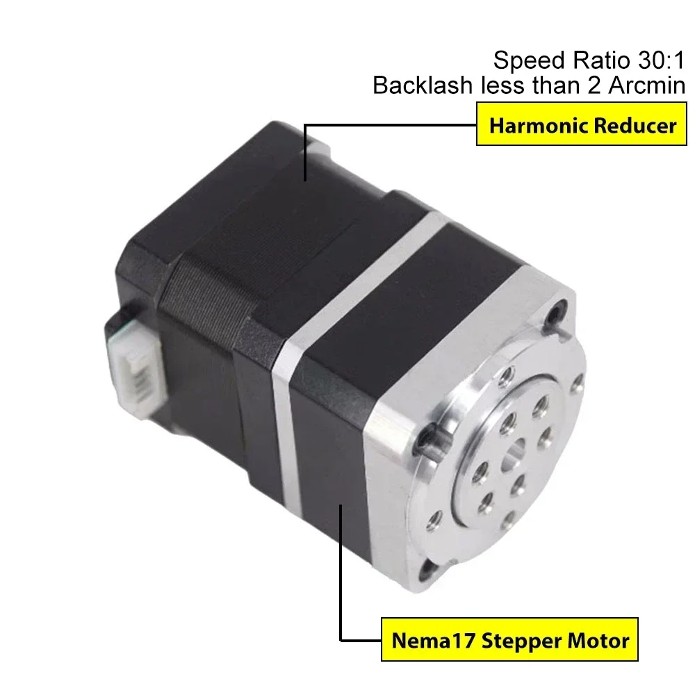 InGreat Mini Harmonic Reducer Harmonic Gear Drive Strain Wave Gear Industrial Robot Manipulator Arm Joint Nema 17 Motor Reducer