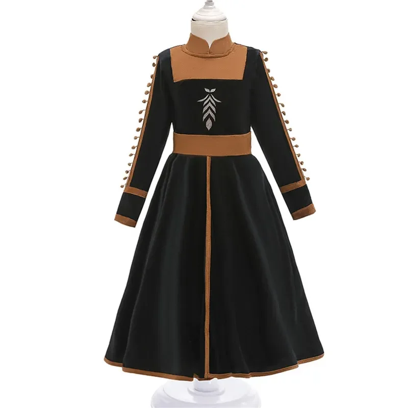 2024 New Cossky Princess Anna Kids Cute Dress Children Skirt Coat Suits Halloween Party Cosplay Costume