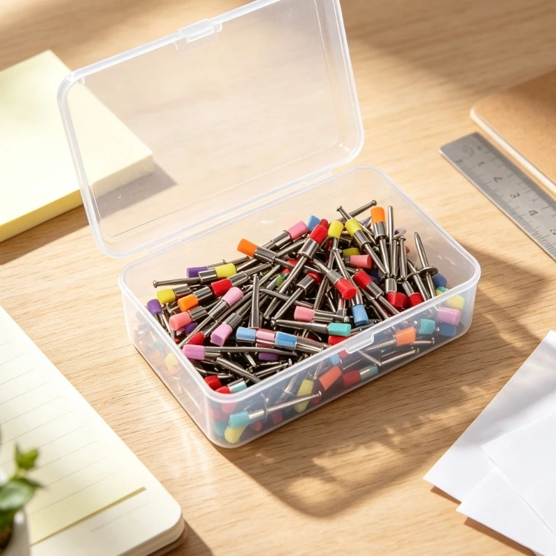 02DC Dental Polishing Brushes, 100Pcs with Flat Working Tip , Bright Assorted Color and Metal Shanks for Repeated Tooth