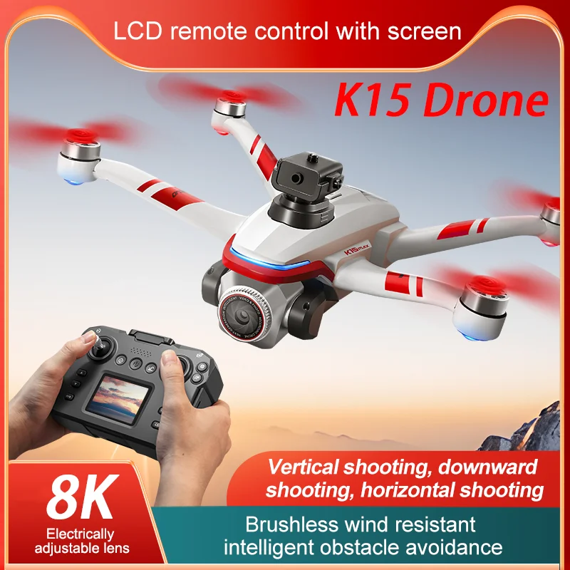 New K15 MAX Brushless Drone 8K HD Camer Remote Control With Screen Long Endurance Obstacle Avoidance Aerial Photography Dron Toy