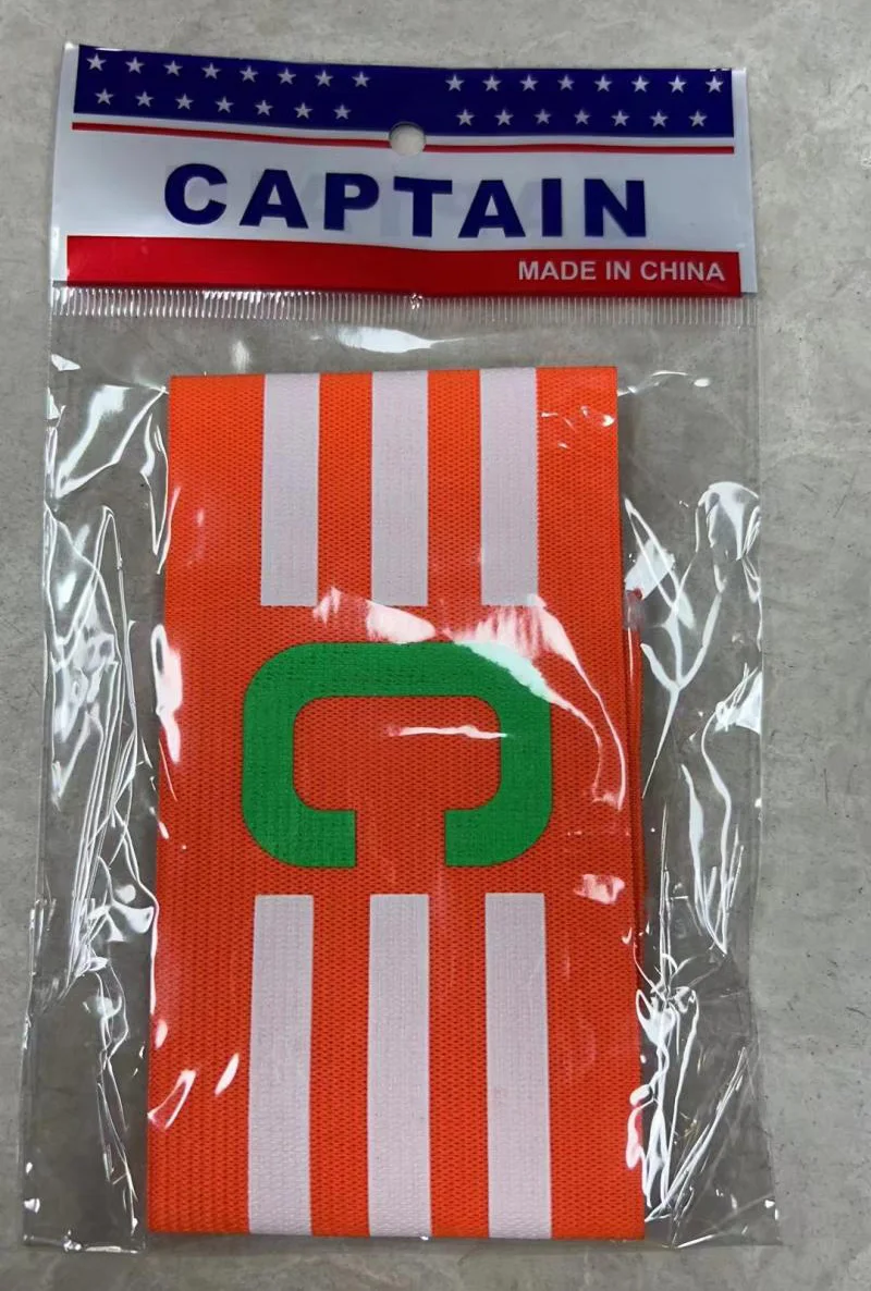 フリーサイズサッカーキャプテンアームバンドフットボールクラブチームマッチプレーヤーリーダー調節可能なスリーブバッジ明るい色 3 ラインアームバンド