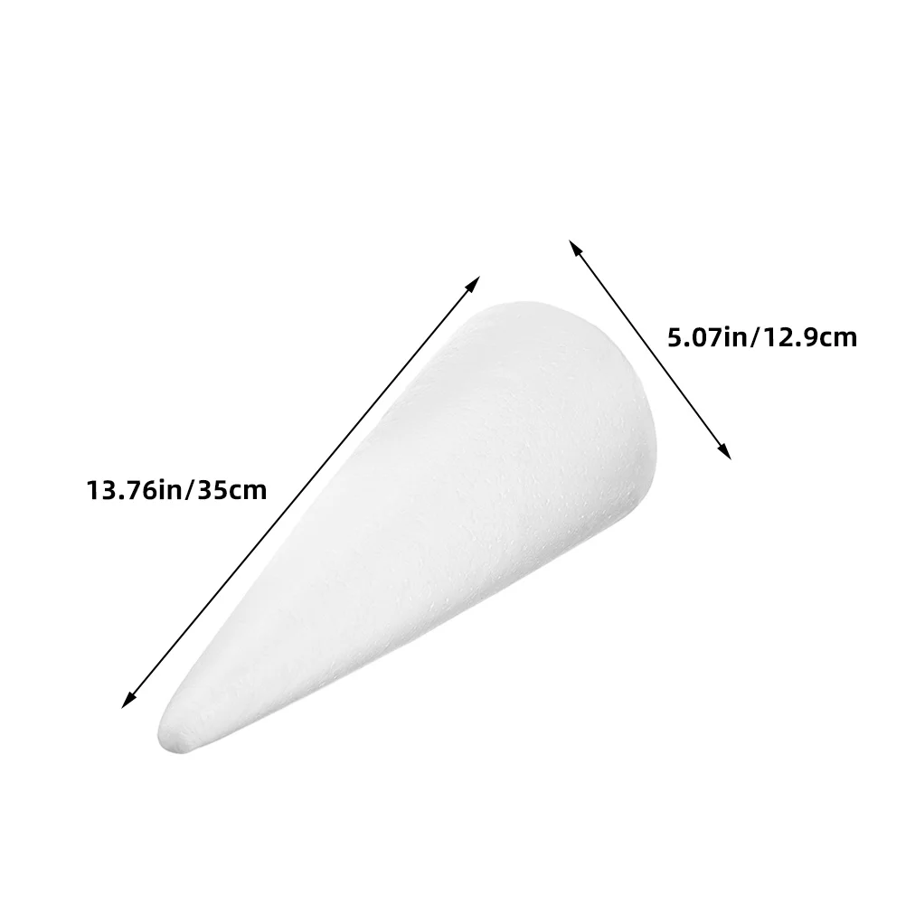 2 قطعة مخروط رغوة الأبيض البوليسترين الحرفية المخاريط DIY بها بنفسك الاطفال الديكور شجرة عيد الميلاد محور لوازم DIY مخروط