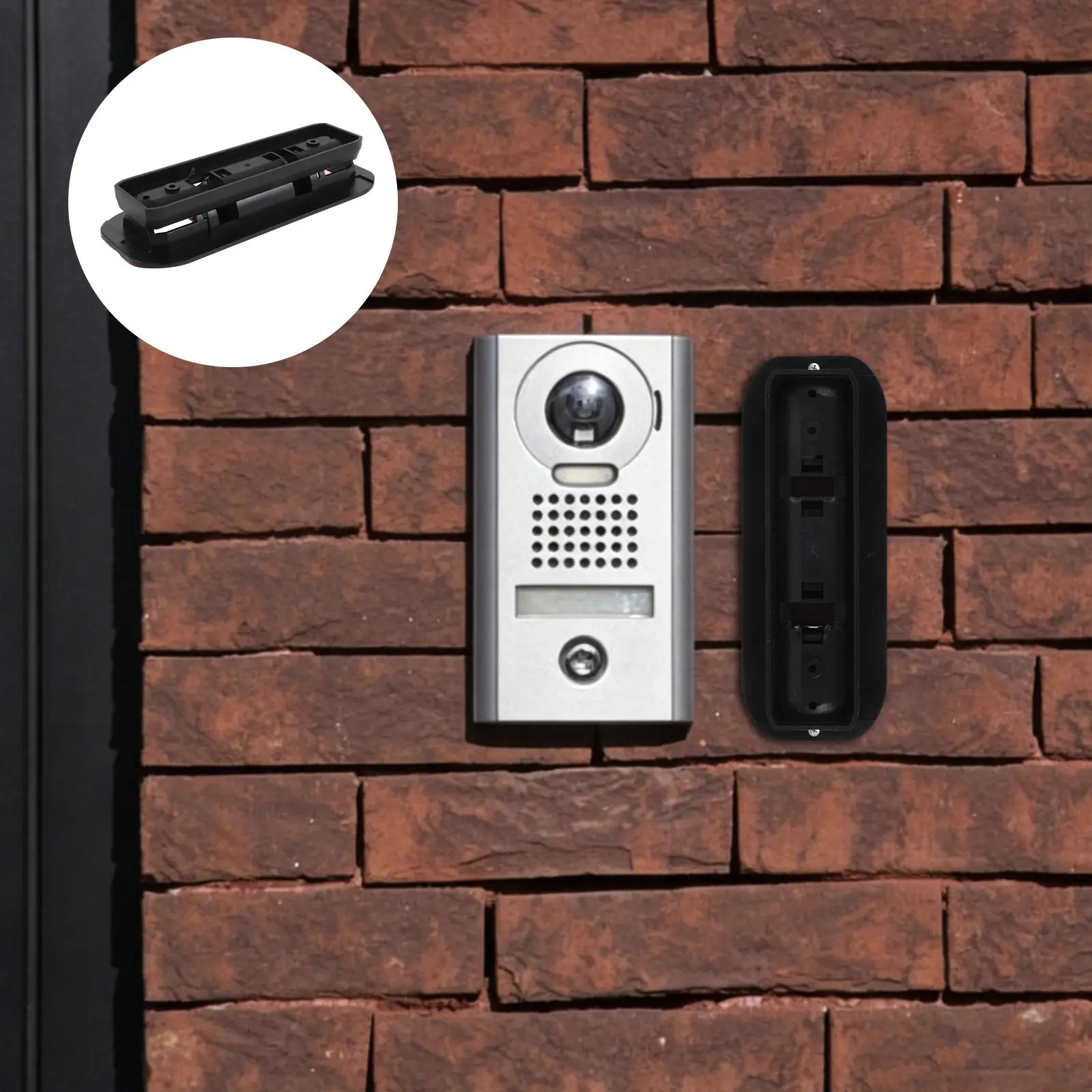 Universal Video Doorbell Mount No-Drill Adhesive Screw Mount Adjustable Angle Backplate for Ring Blink Apartment Home