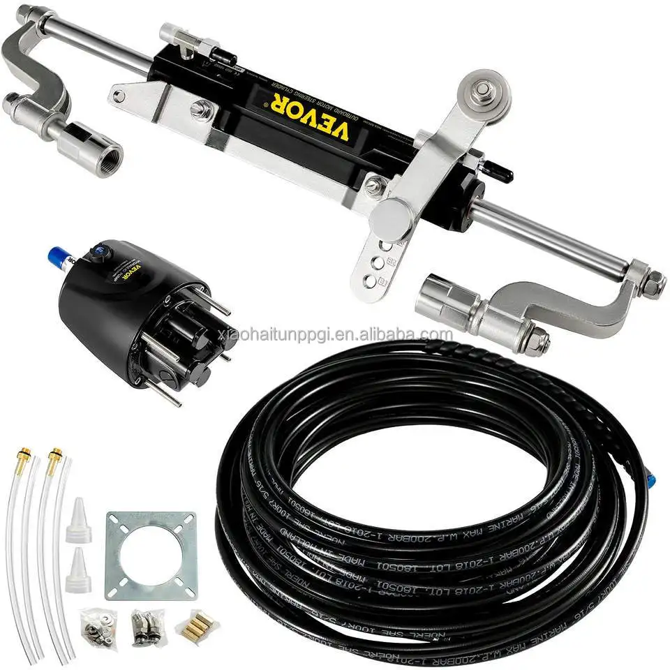 Little Dolphin Boat Manual Hydraulic Steering System Kit Marine Outboardfor for Outboard Motors Engine Yacht