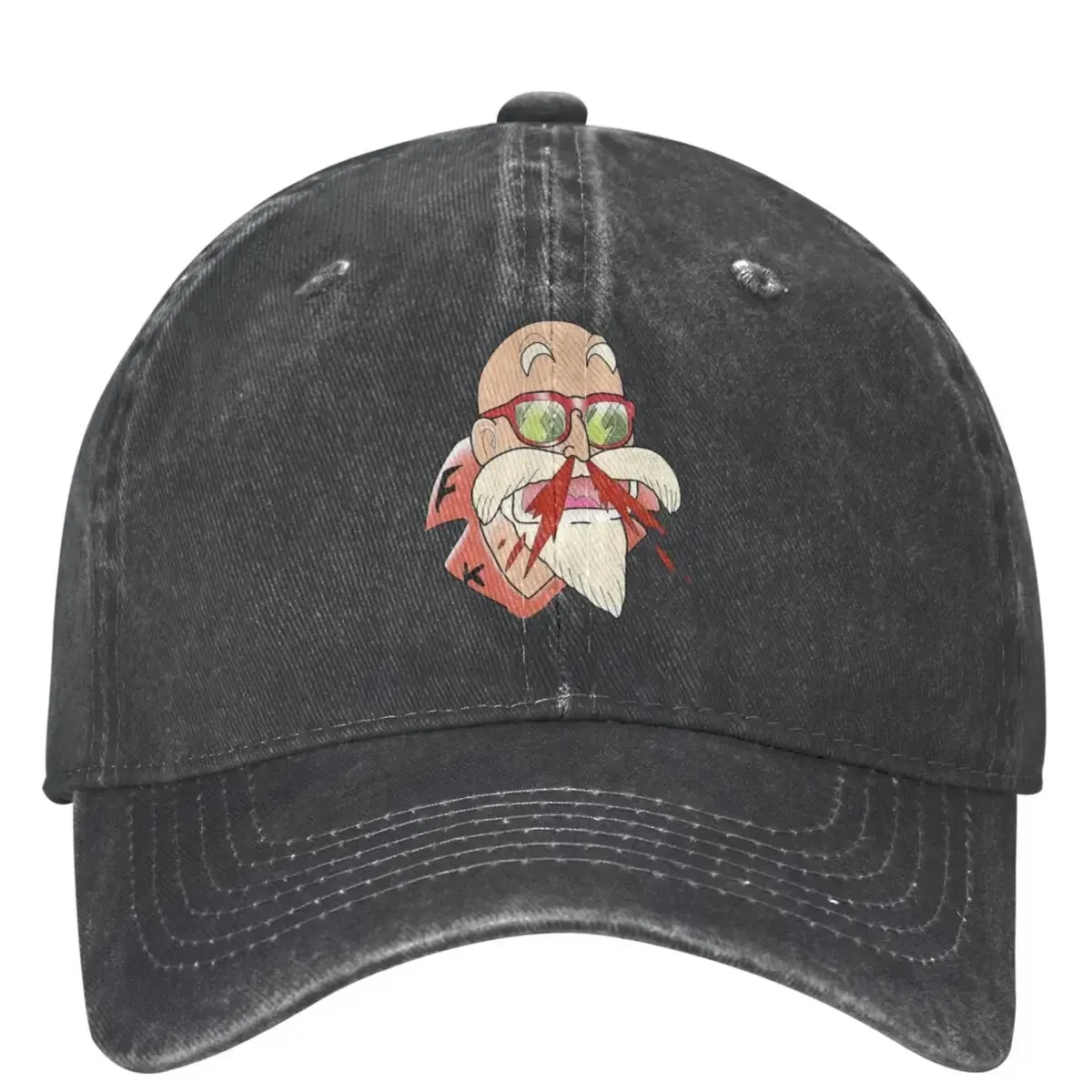 Unisex Master Roshi Anime Funny Baseball Cap Vintage Distressed Cotton Dad Hat Adjustable