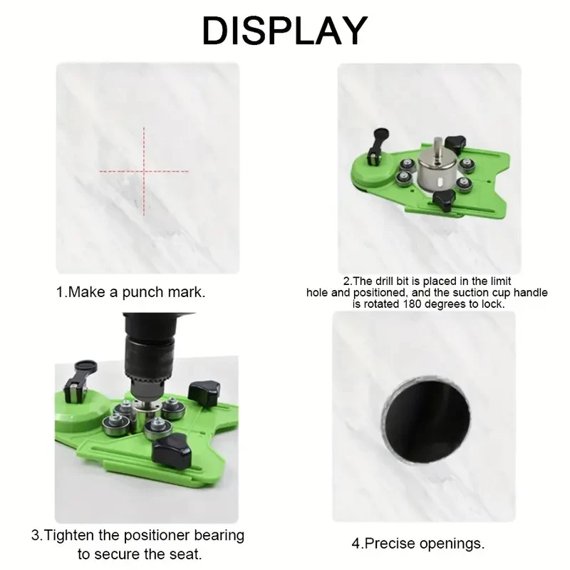 4-83mm Glass Ceramic Tile Hole Drilling Locator Auxiliary Tool With Suction Cup Hole Saw Guide Fixture Multifunctional Hand Tool