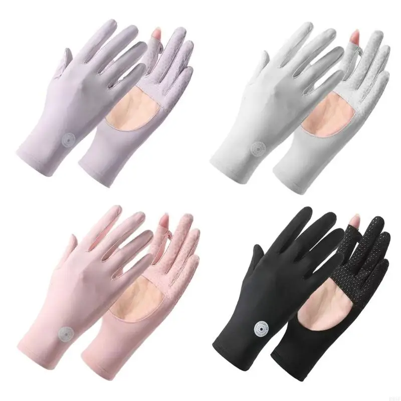 

B95F Sun Gloves For Women Great For Driving And Sports Breathable Ice Silk